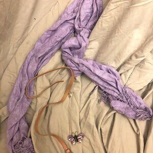 bundle scarf, necklace, belt